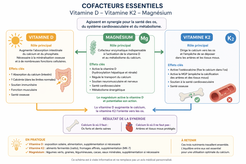 Cofacteurs essentiels à la fixation du calcium sur les dents
